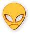 aliens head orange