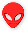 aliens head red