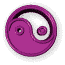 ying yang purple white
